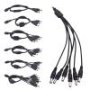 5.5 * 2.1mm 1 Female to 2 3 4 5 6 8 Male DC Power Adapter Connector Wire DC Power Splitter Cable for CCTV Camera LED Strip Lights(1 Female to 8 Male) view 3