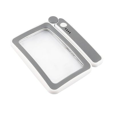 MVUYO Portable Handheld Square Magnifying Glass Touch Switch Folding Magnifying Glass