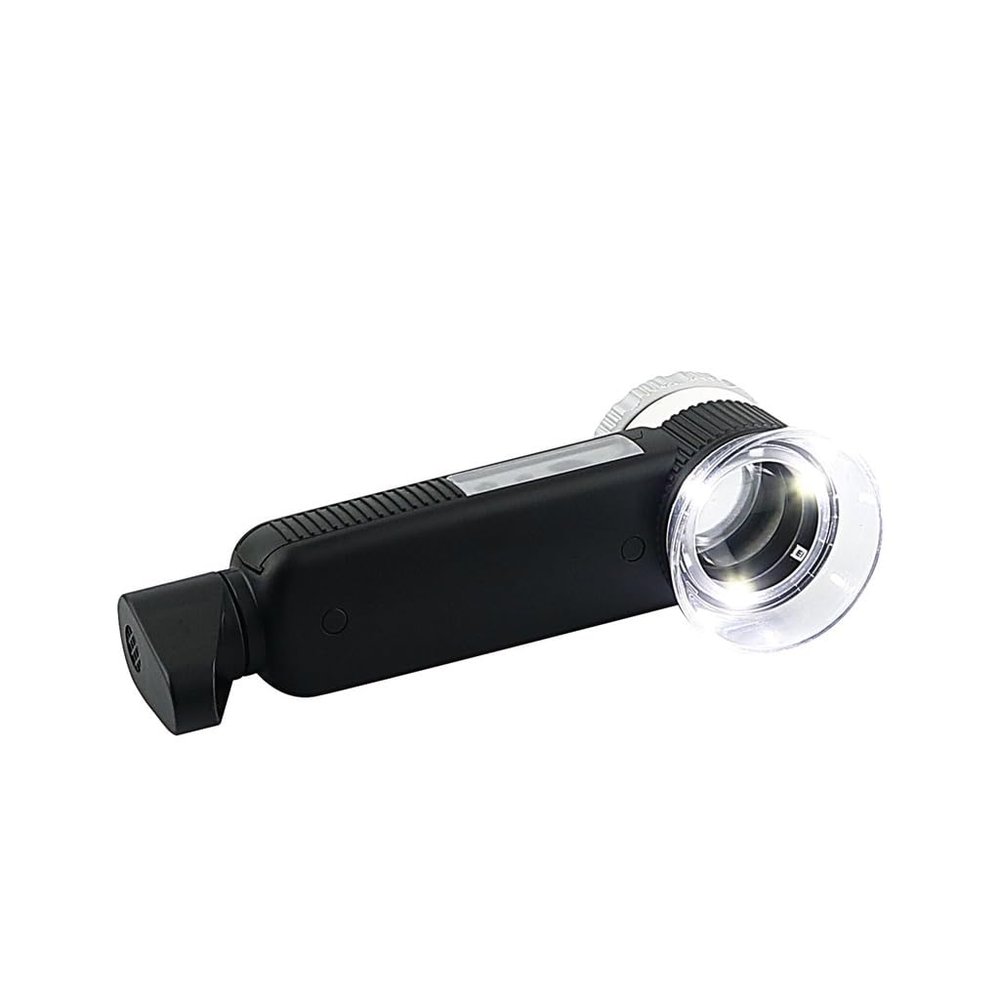 MVUYO Handheld Magnifying Glass Rotating Lens for Jade and Currency Verification