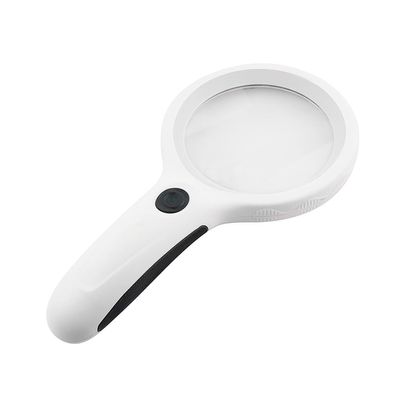 MVUYO Handheld LED with Cash Verification Lamp Rubber Handle Reading Magnifying Glass
