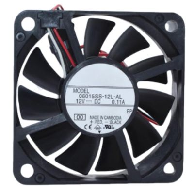 06015SS-12L-AL Fan 6CM for 12V 0.11A 6015 60X60X15MM 3-Wire Cooling Fan