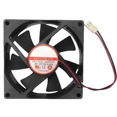 EC8015L12B Fan 8CM for 12V 0.14A 8015 80X80X15MM 2-Wire Cooling Fan