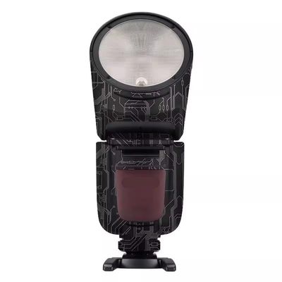 Anti-Scratch Camera Flash Skin Flash Sticker for Godox V1 Pro Flash Strobe Protective Vinyl Wrap Film Body Protector Coat Decal V1 Pro(Circuit Titanium)