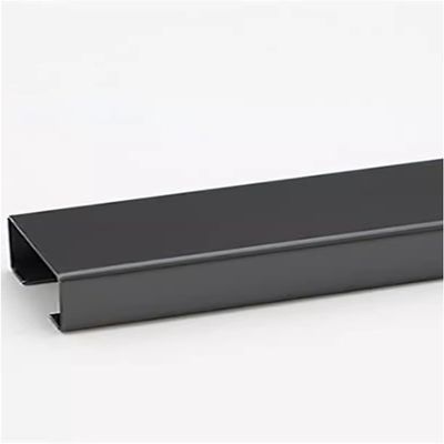 3.3ft Long Cable Hider Floor Cord Cover for Wires, Cable Raceway Metal Self Adhesive,Wall/Floor Mounted Wire Channels(Black,20x10mm)