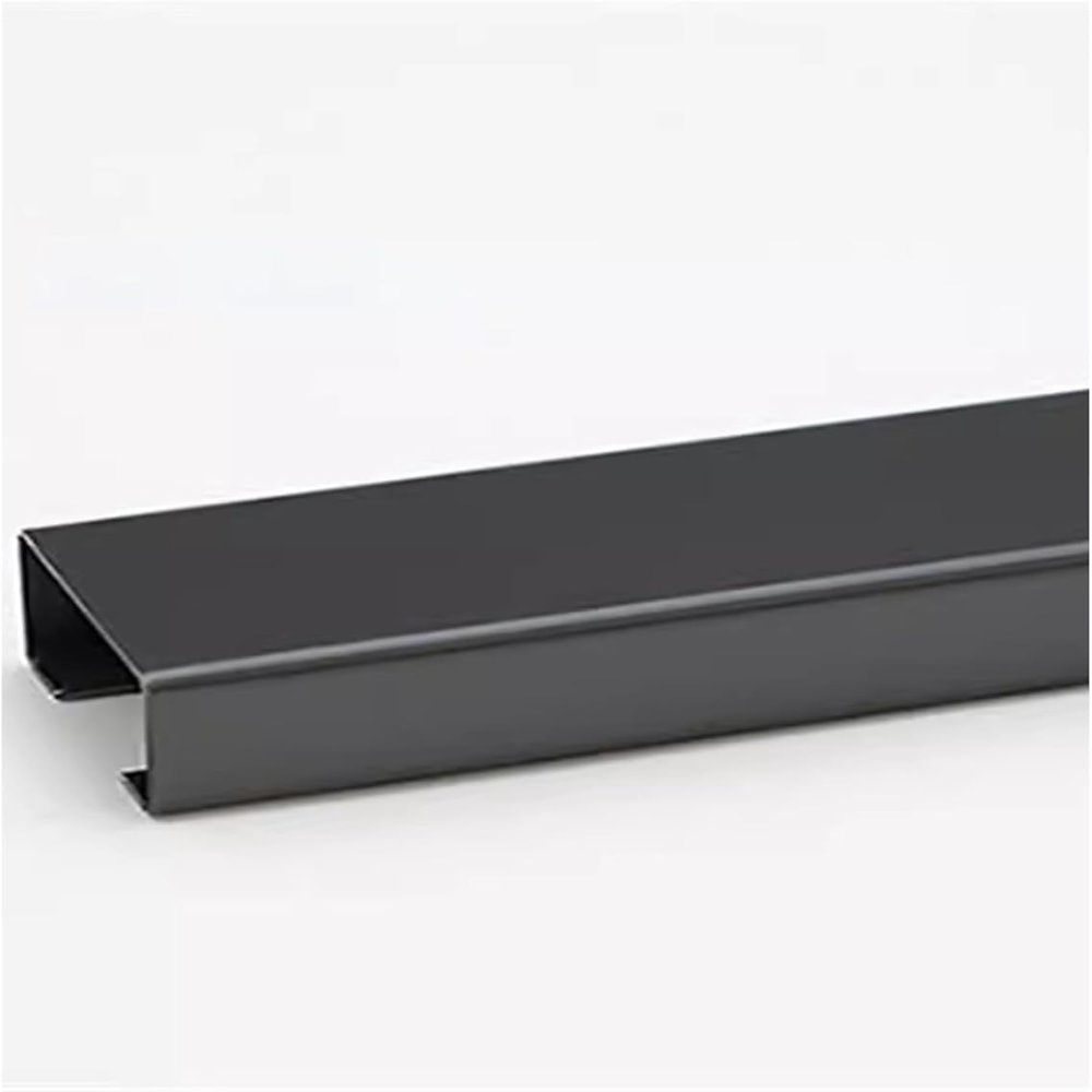 3.3ft Long Cable Hider Floor Cord Cover for Wires, Cable Raceway Metal Self Adhesive,Wall/Floor Mounted Wire Channels(Black,20x10mm)