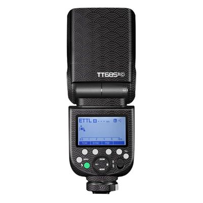 Anti-Scratch Camera Flash Skin Sticker for Godox TT685 II Flash Coat Vinly Protective Film Body Protector Decals Cover TT685II(Auspicious Clouds Black)