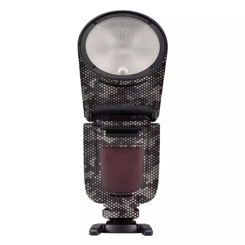 Anti-Scratch Camera Flash Skin Flash Sticker for Godox V1 Pro Flash Strobe Protective Vinyl Wrap Film Body Protector Coat Decal V1 Pro(Mamba Titanium)