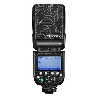 Anti-Scratch Camera Flash Skin Sticker for Godox TT685 II Flash Coat Vinly Protective Film Body Protector Decals Cover TT685II(Circuit Titanium)