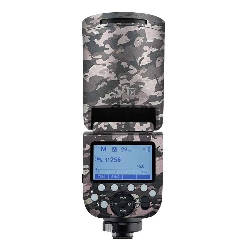 Anti-Scratch Camera Flash Sticker for Godox V1 Flash Coat Wrap Protective Film Body Protector Coat Skin Cover V1(Field Camouflage)