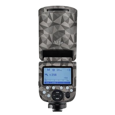 Anti-Scratch Camera Flash Sticker for Godox V1 Flash Coat Wrap Protective Film Body Protector Coat Skin Cover V1(Triangle Titanium)