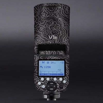 Anti-Scratch Camera Flash Sticker for Godox V1 Flash Coat Wrap Protective Film Body Protector Coat Skin Cover V1(Contour Black White)