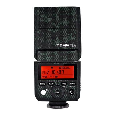 Anti-Scratch Vinyl Film Protective Coat Pocket Camera Flash Sticker Wrap Protective Film Body Protector Decal Skin for Godox TT350 Flash TT 350(Mamba Green)