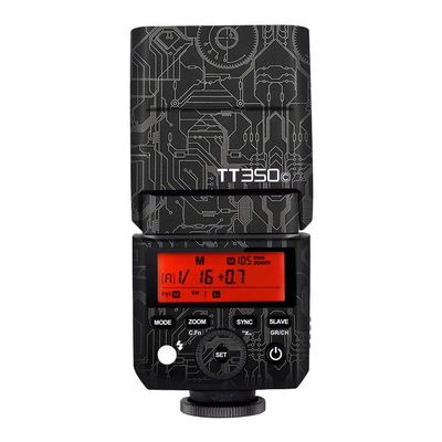 Anti-Scratch Vinyl Film Protective Coat Pocket Camera Flash Sticker Wrap Protective Film Body Protector Decal Skin for Godox TT350 Flash TT 350(Circuit Titanium)