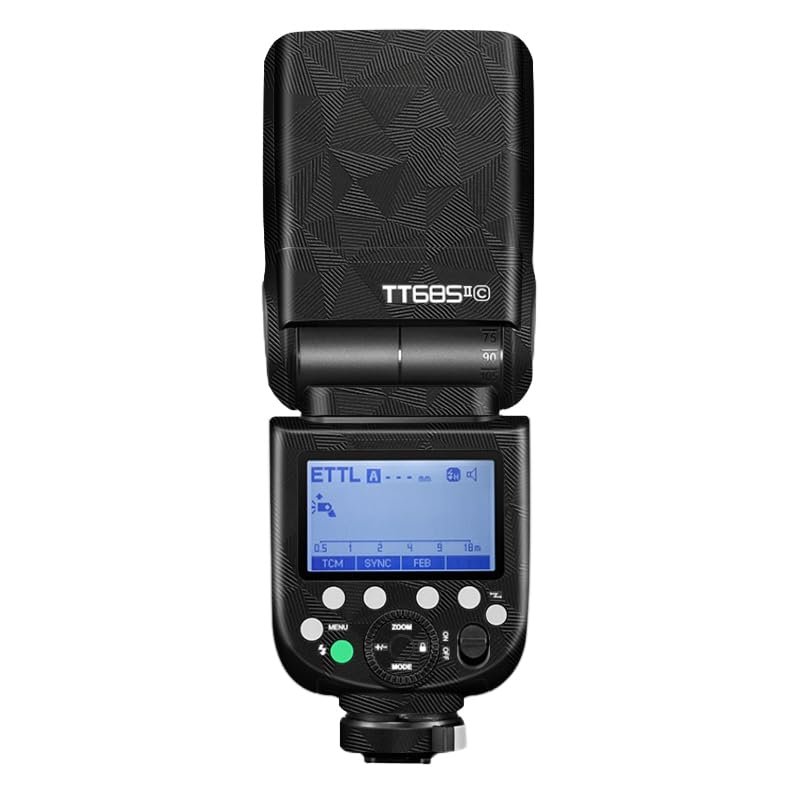 Anti-Scratch Camera Flash Skin Sticker for Godox TT685 II Flash Coat Vinly Protective Film Body Protector Decals Cover TT685II(Triangle Black)