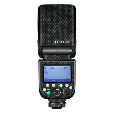 Anti-Scratch Camera Flash Skin Sticker for Godox TT685 II Flash Coat Vinly Protective Film Body Protector Decals Cover TT685II(Mamba Green)