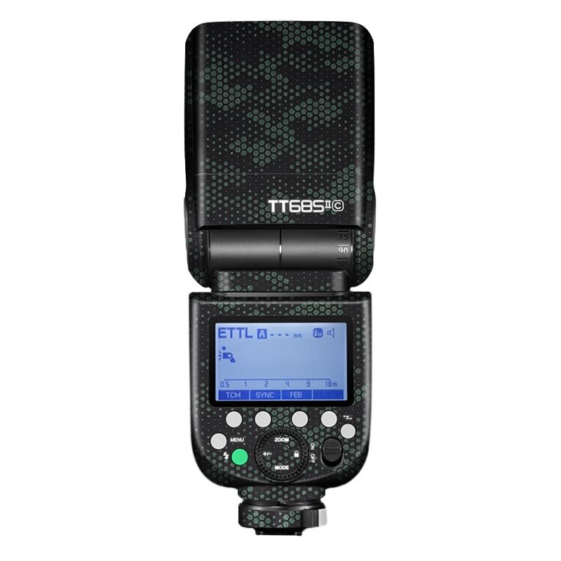 Anti-Scratch Camera Flash Skin Sticker for Godox TT685 II Flash Coat Vinly Protective Film Body Protector Decals Cover TT685II(Mamba Green)