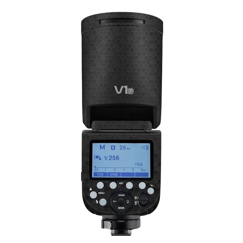 Anti-Scratch Camera Flash Sticker for Godox V1 Flash Coat Wrap Protective Film Body Protector Coat Skin Cover V1(Honeycomb Black)