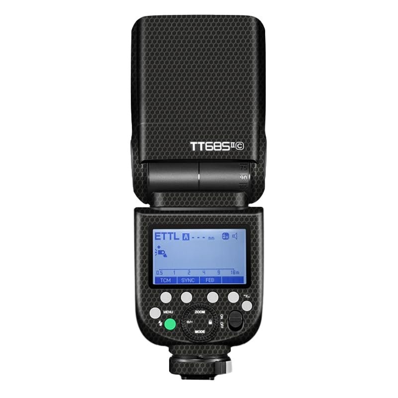 Anti-Scratch Camera Flash Skin Sticker for Godox TT685 II Flash Coat Vinly Protective Film Body Protector Decals Cover TT685II(Matrix Black)