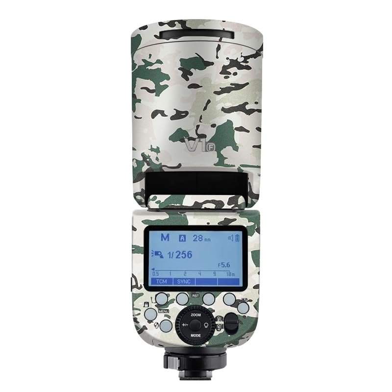 Anti-Scratch Camera Flash Sticker for Godox V1 Flash Coat Wrap Protective Film Body Protector Coat Skin Cover V1(Jungle Camouflage)