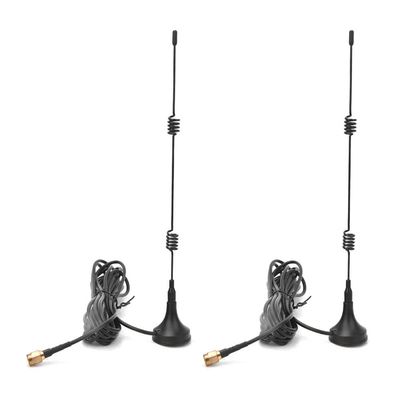 2Pcs Carbon Steel Sucker Antenna with Magnet Base 3 Meters 2.4G 7002700MHz SMA Connector for Radio Transceiver Charging Piles Omnidirectional Signal Boost