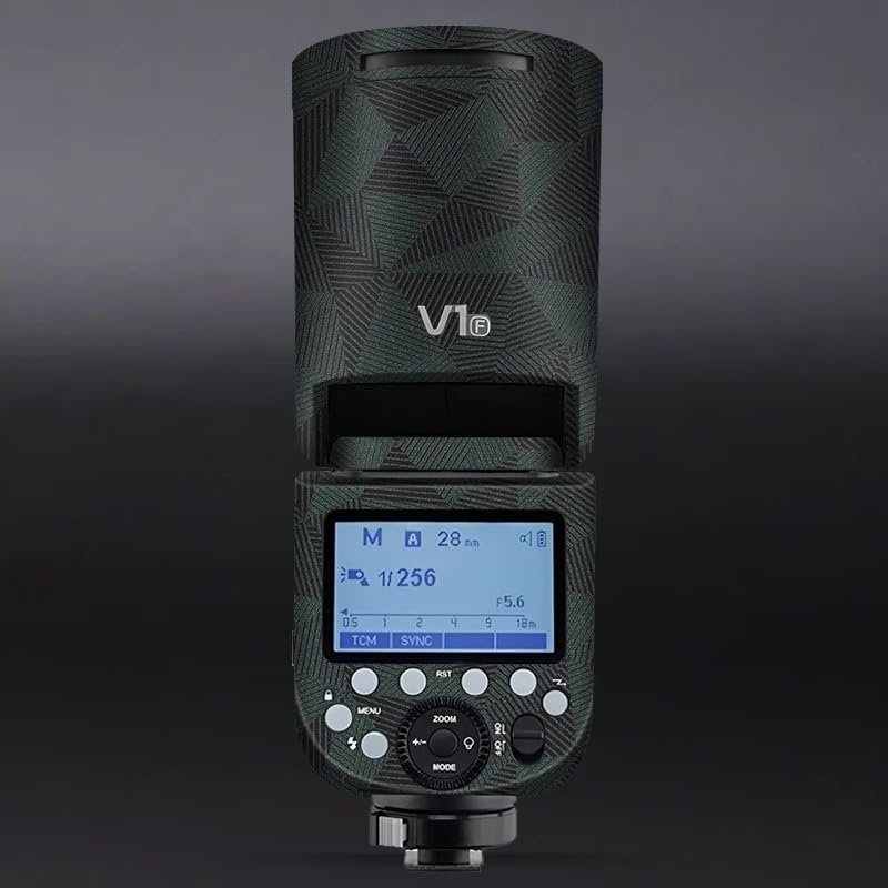 Anti-Scratch Camera Flash Sticker for Godox V1 Flash Coat Wrap Protective Film Body Protector Coat Skin Cover V1(Triangle Green)