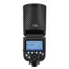 Anti-Scratch Camera Flash Sticker for Godox V1 Flash Coat Wrap Protective Film Body Protector Coat Skin Cover V1(Carbon Fiber Black) view 1