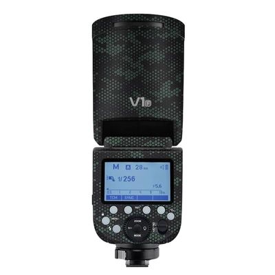 Anti-Scratch Camera Flash Sticker for Godox V1 Flash Coat Wrap Protective Film Body Protector Coat Skin Cover V1(Mamba Green)
