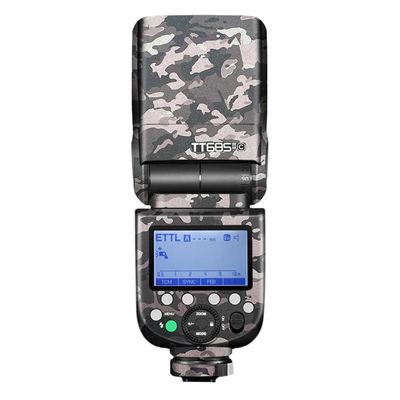 Anti-Scratch Camera Flash Skin Sticker for Godox TT685 II Flash Coat Vinly Protective Film Body Protector Decals Cover TT685II(Field Camouflage)