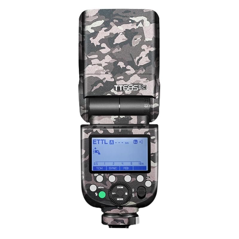 Anti-Scratch Camera Flash Skin Sticker for Godox TT685 II Flash Coat Vinly Protective Film Body Protector Decals Cover TT685II(Field Camouflage)