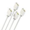UCTUNG Gen 2 ARGB Splitter 5V 3 Pin 1 to 4/3/2 All Mainboard ARGB Extension Cable with Adapter Pin for Mainboard DIY(White 1 to 3) view 3