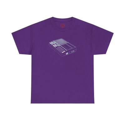 HiFi Tee Vintage Tabletop Cassette Tape Deck Purple