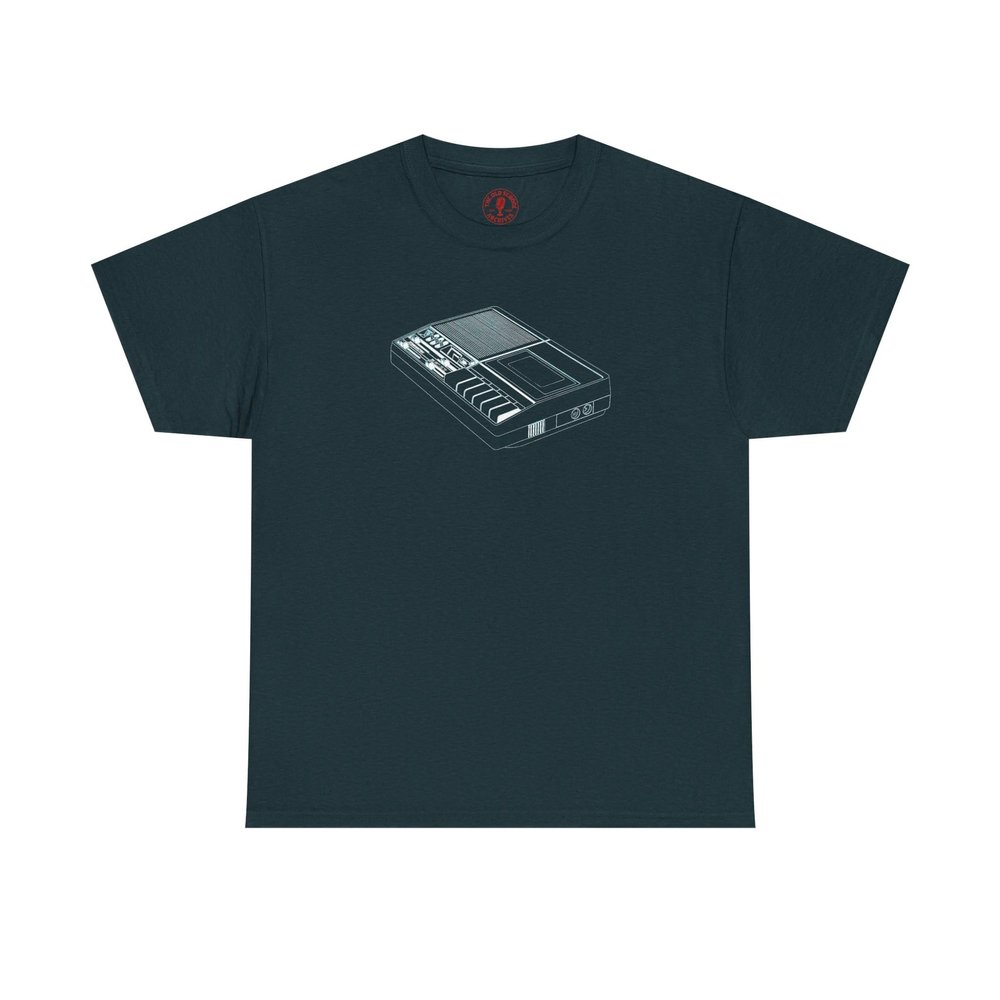 HiFi Tee Vintage Tabletop Cassette Tape Deck Midnight