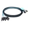 0.8M MI NI S*A*S MCIO STR PCI-E 5.0 SFF-8654 PCI-E Slimline S*A*S 4i 38Pin Male to 4X SATA Femal Extender Cable view 3