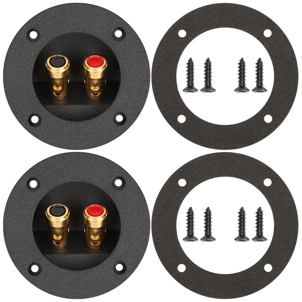 XGGYA 3 in Round Push Spring Speaker Terminal Cup, 2 Pack
