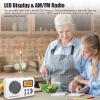DC 5V AM/FM Radio SY-8801 LED Display Clear Loud Speaker Alarm Clock Support 20-Station Preset for Indoor & Outdoor view 2