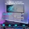 ARES WING Dual Monitor Wall Mount for 24-57 Inch Ultrawide Screens, Premium Heavy Duty Monitor Arm Holds 60 lbs, Full Motion Gas Spring, Bearing Head for Easy Adjustment, 75/100 VESA Mount, White view 2