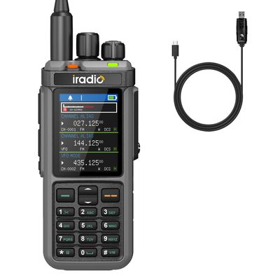Iradio UV-98 Plus 10W Multi-Band Long Range Walkie Talkie,181000 MHz HF/VHF/UHF Ham Radio with FM/AM/SSB, Cross-Band Repeater & NOAA Shortwave, USB-C Quick Charge (with Programming Cable)