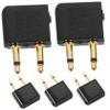 POPETPOP 5pcs Airplane Headphone Adapter for Dual Plug Connection 3.5mm Audio Jack Splitter for Airline Entertainment System Compatible Most Headphones view 1