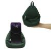 Tusrai 2pcs Cover of Bean Bag Phone Holder (No Filler) Ultra Soft Micro Suede Anti Slip Cell Phone Pillow Holder Dark Green view 1