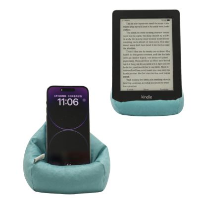 Tusrai 2pcs Cover of Bean Bag Phone Holder (No Filler) Ultra Soft Micro Suede Anti Slip Cell Phone Pillow Holder Teal