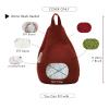 Tusrai 2pcs Cover of Bean Bag Phone Holder (No Filler) Ultra Soft Micro Suede Anti Slip Cell Phone Pillow Holder Burgundy Red view 3