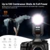 Godox V1Pro-S TTL Li-ion Round Head Camera Flash, 76Ws Power, 100 Full-Power Continuous Shots, 2.4G Wireless (100m Range), High-Speed Sync (1/8000s), Compatible with Sony Cameras view 2
