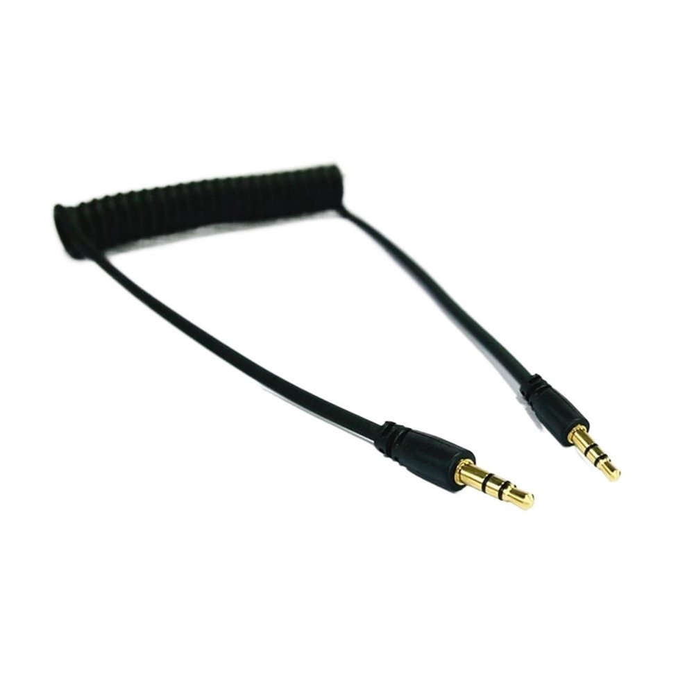 3.5mm Audio Cable 3.5 Female Plug to Plug Aux Cable Spring Headphone Code for Car Mobile(M-M)