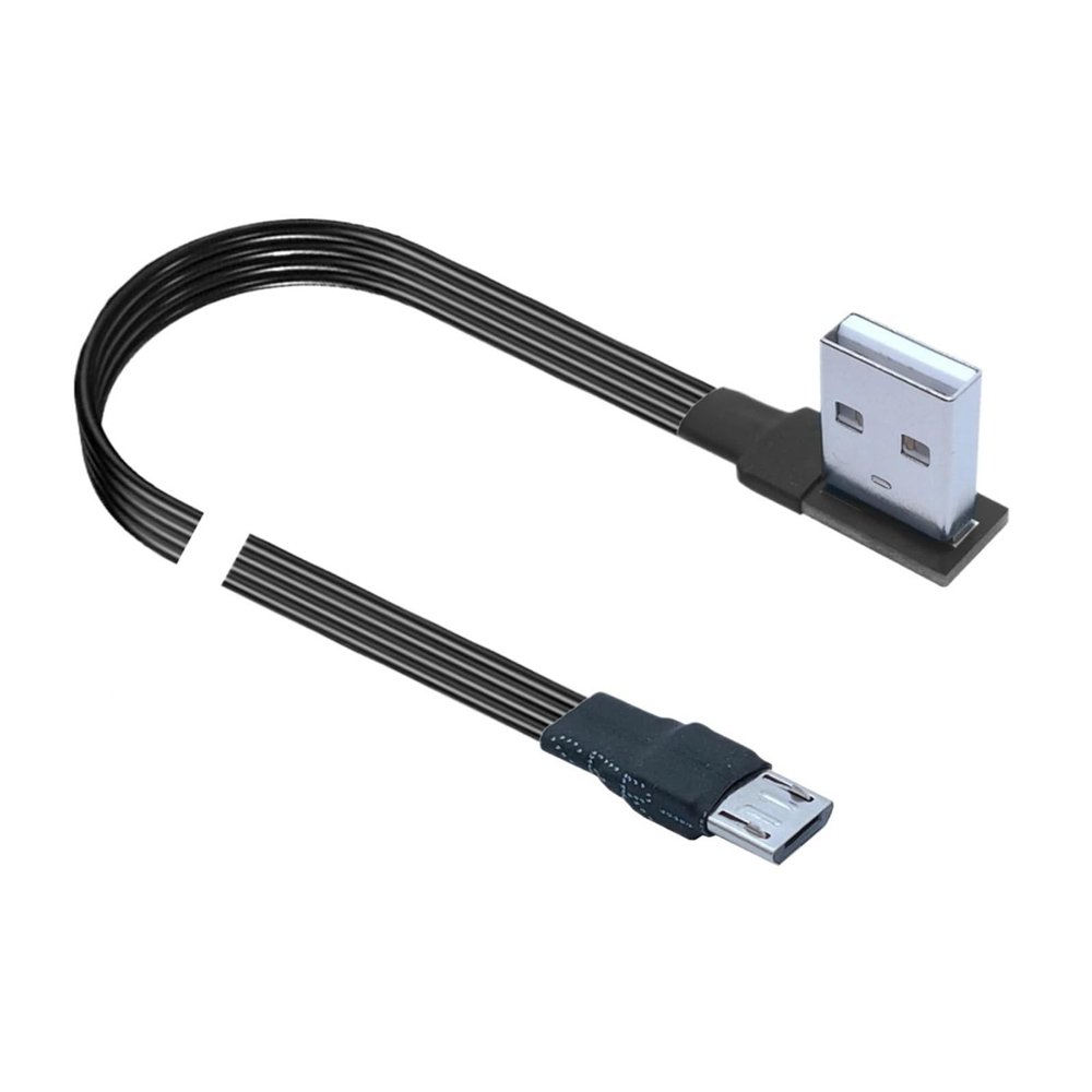 Flat Double Bend USB Data Cable for Online, Offline, Left, Right USB, Soft Data Cable(2M,AMLE-V8ST)