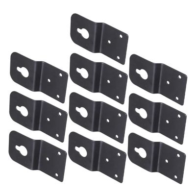 KOMBIUDA 10PCS Surround Sound Speaker Hanging Brackets Heavy Duty Audio Speaker Hooks for Wall Mounting Hanger Plates for Home Theater System