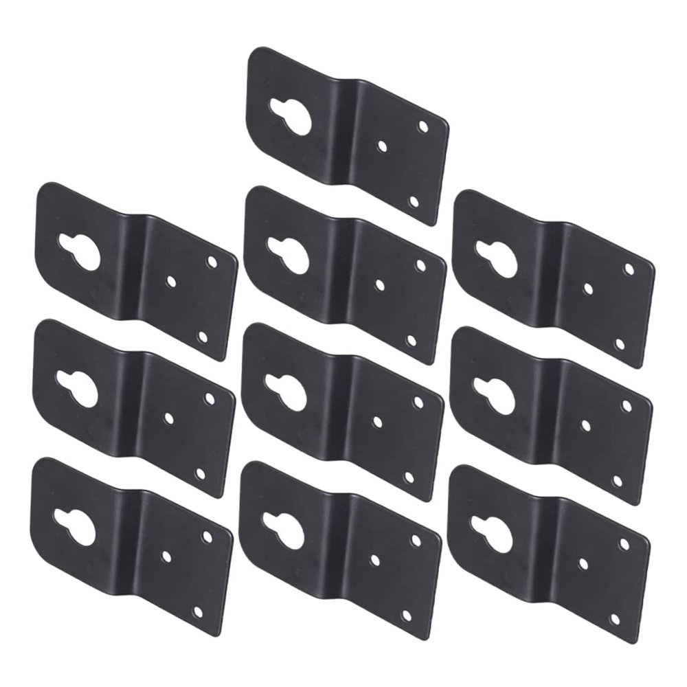 KOMBIUDA 10PCS Surround Sound Speaker Hanging Brackets Heavy Duty Audio Speaker Hooks for Wall Mounting Hanger Plates for Home Theater System