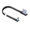 Seodon Flat Soft Bend M1ni USB Data Cable, Offline, Left and Right T-Ports, USB Car MP3 Data Cable(0.1M,AMLE-V3DO) view 1