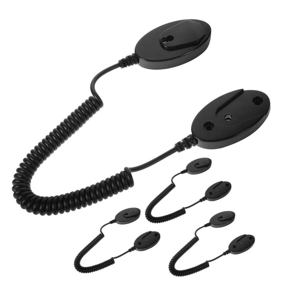 Tofficu 4Pcs Retractable Remote Control Tether Cable with Adhesive Hook Lost Security Leash for Phones Tablets and Gaming Controllers Durable and Convenient for Home