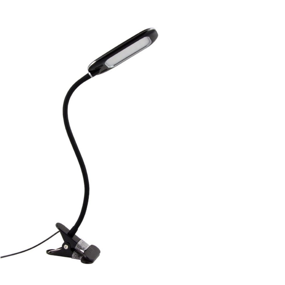 TEHAUX USB Clip Reading Lamp Flexible LED Light with Brightness Levels Eye Portable Book Light for Reading Bed Travel for Book Lovers Black