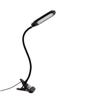 TEHAUX USB Clip Reading Lamp Flexible LED Light with Brightness Levels Eye Portable Book Light for Reading Bed Travel for Book Lovers Black view 1